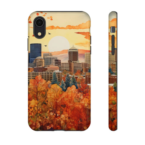 An Urban Autumn Overlook - Impact Resistant Phone Case iPhone XR Glossy